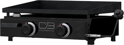 Charbroil 22" Performance Series Portable Tabletop 2 Burner Propane Gas Griddle, Black - 463614224