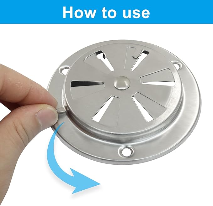 2Pcs BBQ Smoker Air Vent, BBQ Smokestack Damper Smoker Exhaust Stack for Optimal Grill Airflow Control Vent(95mm)
