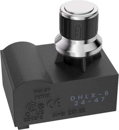 Uniflasy 6 Outlets Tact Push Button Grill Ignitor Universal for Nexgrill, Nexgrill, Char-Broil, Brinkmann, Charmglow, Grillmaster and Others Chrome Coated Spark Generator Switch Electric Igniter