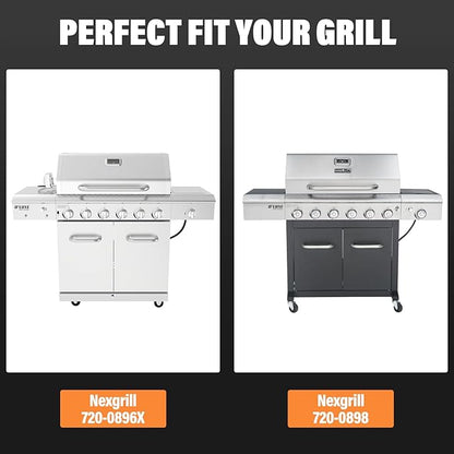 Utheer Warming Rack for Nexgrill 720-0896X & 720-0898 6 Burner Gas Grill, 32.4" x 7.2" Stainless Steel Upper Warming Rack Replacement for Nexgrill 6 Burner Grill