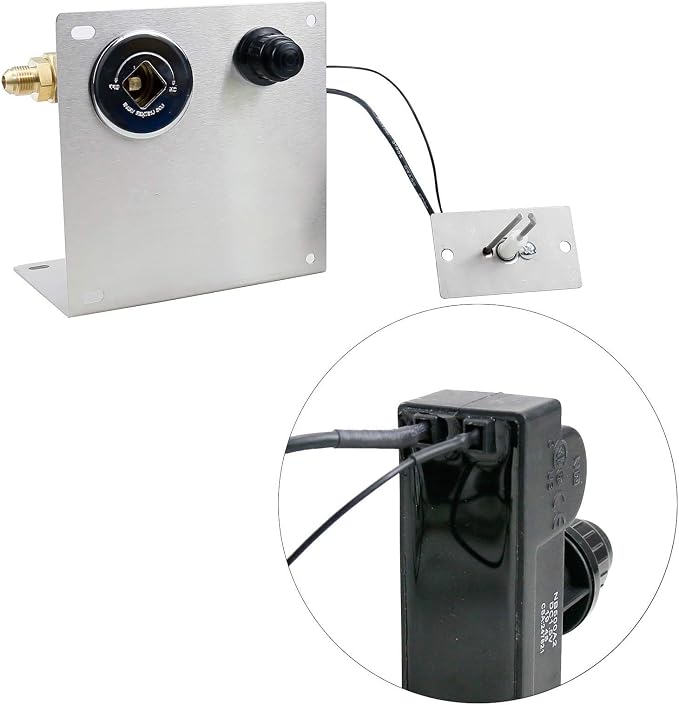 Uniflasy Fire Pit Igniter Push Button Ignition Kit with 2 Outlet and Ground Wire for Fire Pit Gas Burner System AA Battery