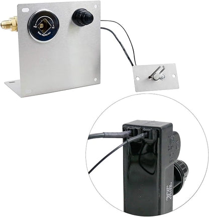 Uniflasy Fire Pit Igniter Push Button Ignition Kit with 2 Outlet and Ground Wire for Fire Pit Gas Burner System AA Battery
