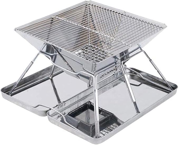 Barbecue Charcoal Grill Stainless Steel Portable Grill for Outdoor Cooking Camping Picnics