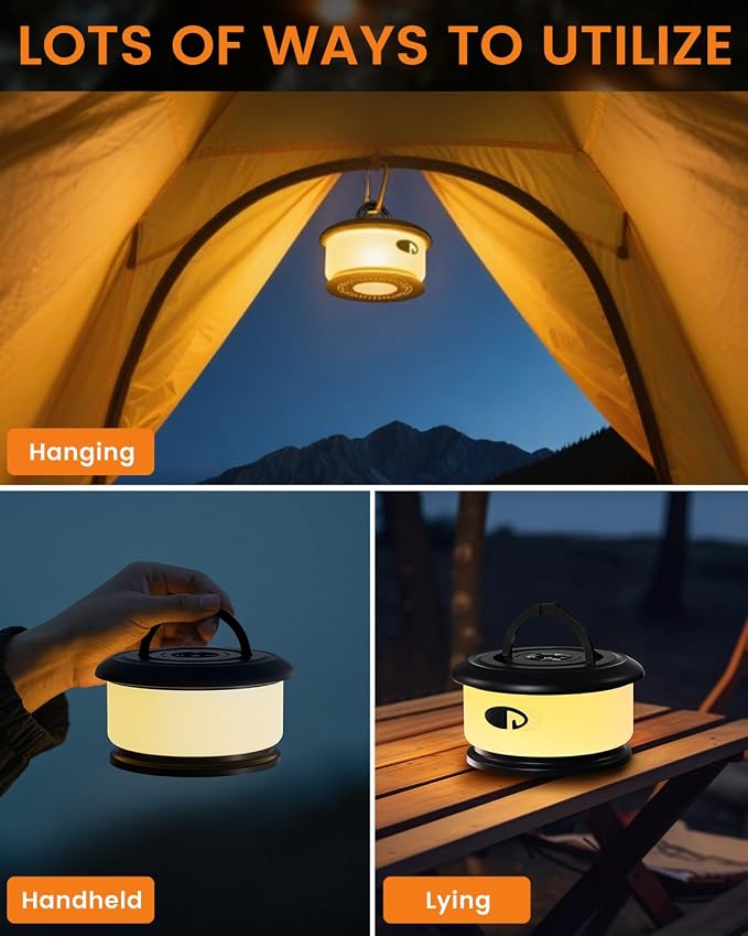 Camping String Lights, Retractable 32.8FT Rechargeable Fairy Light | Quick Storage RGB Flash Lamp Outdoor Waterproof, Portable Hanging Lantern for Outside Tent Patio Awning Garden RV Essentials