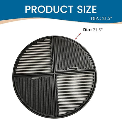 CH83G Cast Iron Grate Fit 22.5" charcoal kettle grills like Weber Gold and Silver and the Superdome from Grilldome, SnS Grills, Recteq, Outdoorchef, Masterbuilt, and Napoleon