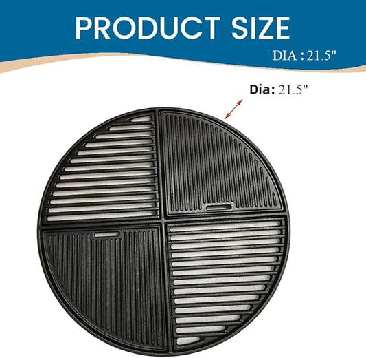 CH83G Cast Iron Grate Fit 22.5" charcoal kettle grills like Weber Gold and Silver and the Superdome from Grilldome, SnS Grills, Recteq, Outdoorchef, Masterbuilt, and Napoleon