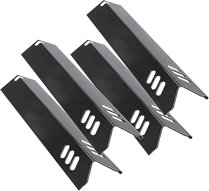 Criditpid Porcelain Grill Heat Shields Replacment for Dyna-Glo DGF510SBP, DGF493BNP, 15 inch Grill Heat Plates for Backyard Grill Replacement Parts BY15-101-001-02, BY13-101-001-13, GBC1460W, 4-Pack
