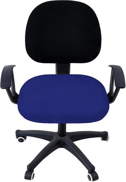 Smiry Office Computer Chair Seat Covers for Desk, Anti-dust Protector | Stretch Jacquard Removable Washable Desk Chair Seat Cushion Protectors, Royal Blue