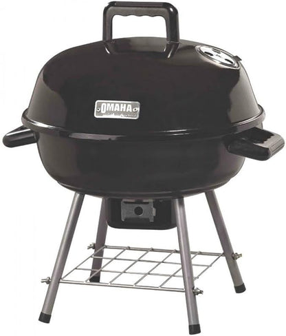 Omaha GY22014I 138 sq.-in 14-1/2" D x 18-1/2" H, Steel Kettle Tabletop Charcoal Grill with Handle