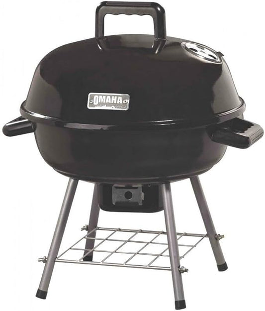 Omaha GY22014I 138 sq.-in 14-1/2" D x 18-1/2" H, Steel Kettle Tabletop Charcoal Grill with Handle