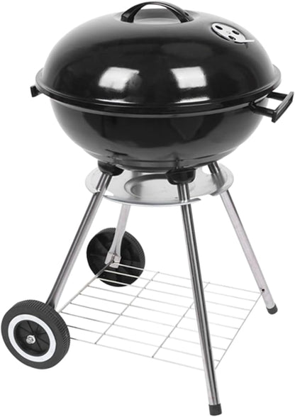 BOYANG 18in Charcoal Barbecue Grill, Heavy Duty Round BBQ Charcoal Grill, Portable Charcoal Kettle Grill for Outdoor Camping and Patio Backyard Cooking