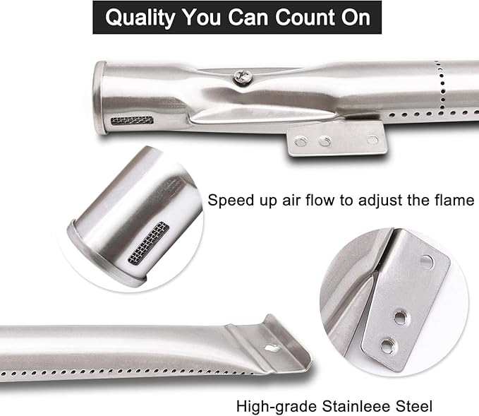Criditpid Grill Burner Tubes Replacement for Nexgrill 6 Burner 720-0898 720-0898A, Nexgrill 720-0888 720-0888N 720-0830H 720-0783E, Gas Grill Pipe Burners for Kenmore, Kitchen Aid, BBQ Pro.(6 Pack)