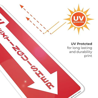 Fire Extinguisher Sign, (12 Pack) 4x12 Inches, 4 Mil Vinyl Decal Stickers UV Protected, Made in USA