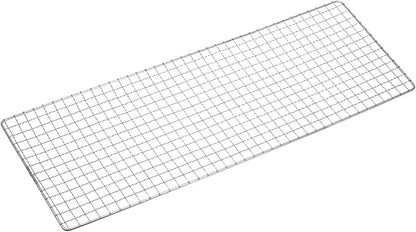 HARFINGTON Square BBQ Grill Net 19x50cm Stainless Steel Cross Wire Barbecue Mesh Mat for Baking Smoking Charcoal Grilling Roasting