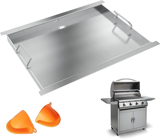 Full Size Griddle Insert for Blaze Grill 4/5 Burner Gas Grill Accessories,Flat Top Griddle Plate Replacement for BLZ-4LTE BLZ-5 Summerset Sizzler 32" & 40", RCS RJC32A, 29''L x 17.9''W Stainless Steel
