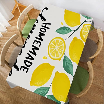 Moslion Lemon Tablecloth 52x70 Inch Rectangle Tablecloth
