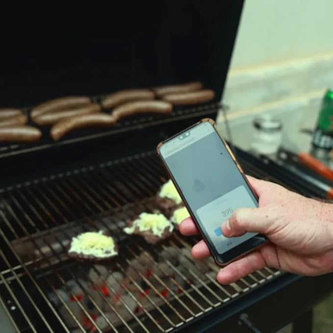 LifeSmart WiFi Controlled Smart-Temp Grill: Automatic Electric Ignition Charcoal BBQ with App-Enabled Precision Temperature Control & 800°F Searing Mode - 750 sq. in. Cooking Surface