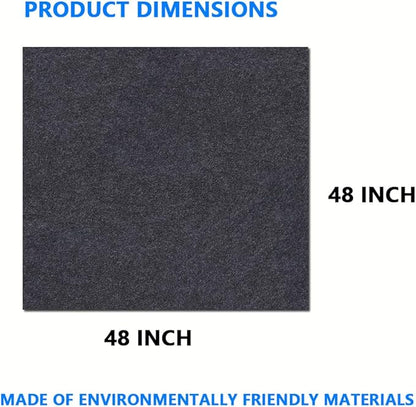 Gas Grill Mat，48" x 48" Premium BBQ Mat—Protects Decks and Patios from Grease Splashes,Soft Absorbent Material-Contains Grill Splatter，Anti-Slip and Waterproof Backing，Washable