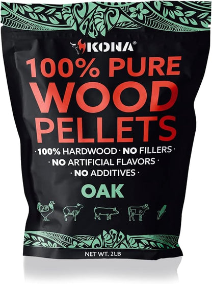 Kona Oak Indoor Smoker Pellets - 2 lb Resealable Bag