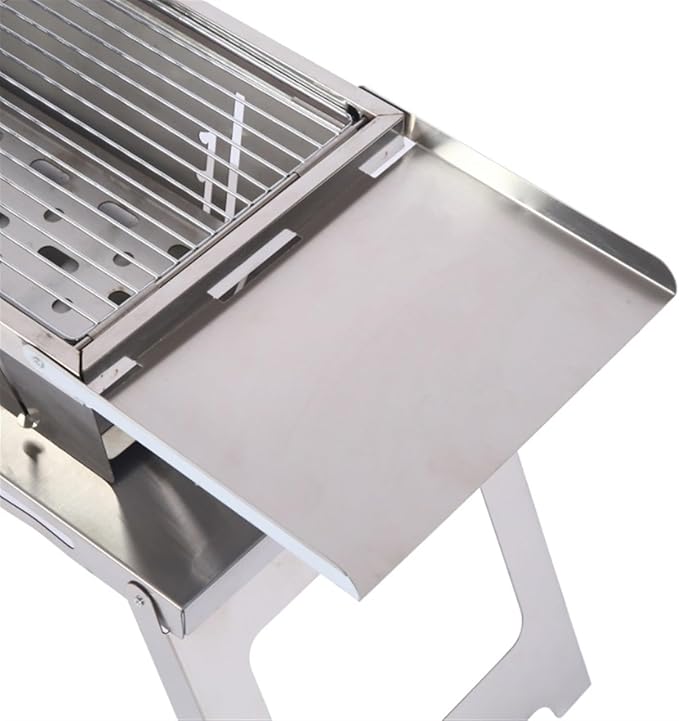 Foldable and Portable Portable Charcoal Grill Stainless Steels BBQ For Garden Outdoor Cooking Camping Heat Resistant