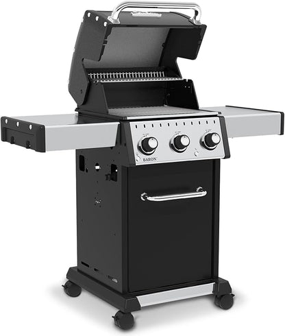 Broil King 874214 Baron 320 Pro, Liquid Propane (LP), Stainless Steel, Black