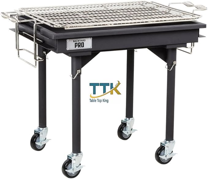 Tabletop King 30" Heavy-Duty Steel Charcoal Grill with Removable Legs and Cover