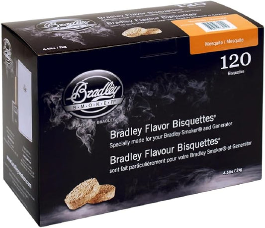 Bradley Smoker Bisquettes for Grilling and BBQ, Mesquite Special Blend, 120 Pack