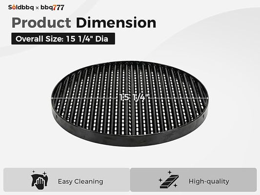 15 1/4" Porcelain Steel Cooking Grate Replacement Parts for Charbroil The Big Easy TRU-Infrared Smoker Roaster & Grill Model 14101550 14101550-A1/ A2 / A3 / A4, 29104315