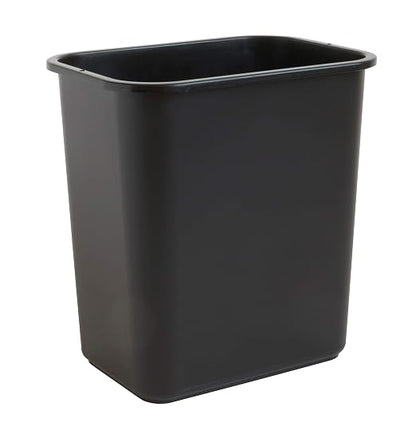 United Solutions 7.7 Gallon Trash Wastebasket, Black, Under Desk | Slim 30.8-quart bin fits small spaces in offices, kitchens, dorms, and homes with an easy-to-clean design