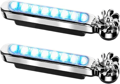 Wind Powered Led Light Waterproof Decorative Adjustable Lamps | 2 Pieces Wind Powered LED Vehicle Daytime Lights for Trucks SUV Motorcycle Bike Auto Travel Road Trips Camping Outdoor