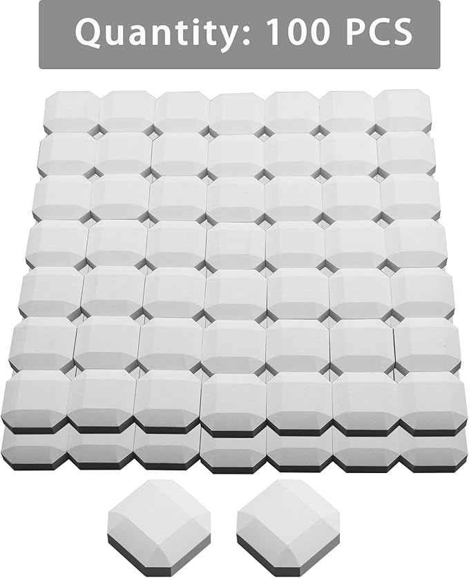 Ceramic Briquettes Replacement for L27 L30 L36 L42 L54 CS30 LBQ36 and Other Gas Grill Models, Grill Briquettes Replacement for Lava Rocks, 2" x 2" x 0.8" Each, 100-Piece