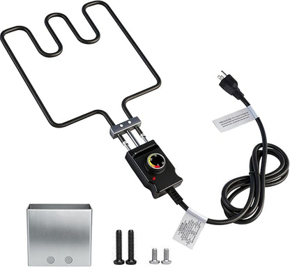 1500W Electric Heating Element for Smoker with Adjustable Thermostat Controller Cord Full Kit Compatible with Masterbuilt Electric Smoker Parts Smoker Heating Element Fits MB20070122 MB20071117
