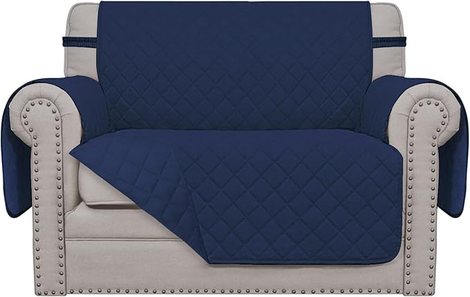 Easy-Going Reversible Couch Cover, Oversized Chair, Navy/Navy | Machine Washable Slipcover For Dogs, Water Resistant Furniture Mat For Living Room, Non-Slip Sofa Cover, Pet Friendly