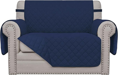 Easy-Going Reversible Couch Cover, Oversized Chair, Navy/Navy | Machine Washable Slipcover For Dogs, Water Resistant Furniture Mat For Living Room, Non-Slip Sofa Cover, Pet Friendly
