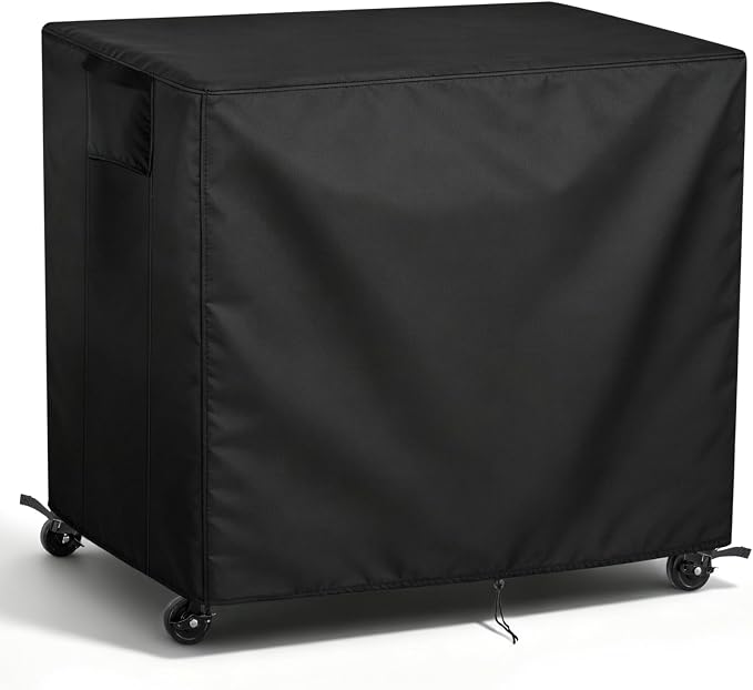 TheElves Patio Table Cover Custom Cover, Custom Size, Round or Rectangular | Waterproof Dustproof Weather Protection Outdoor Table Cover for Prep Table, Side Table, Grill Cart, Bar Cabinet, Dining Table