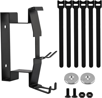 Magnetic Power Cord Organizer for Traeg Pellet Smoker Grill Cord Organizer | Metal Cord Wrap Holder for Pellet Grill Electric Smoker, Magnetic Cord Holder Cable Organizer with Hook and 6 Cable Ties