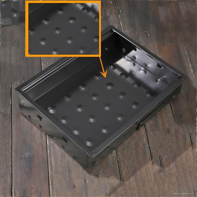 Portable Charcoal Grill for Camping BBQ Grills Outdoor Barbecue Grill, Skewer Net Carbon Barbecue,Heat Quickly & Evenly, Easy Clean,39 * 30.5 * 21.5Cm-D