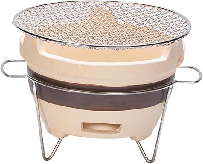 Portable Charcoal Grill For Camping & Backyard, Japanese Pottery Bbq Stove For Picnics, Outdoor Cooking, Compact Barbecue Grill
