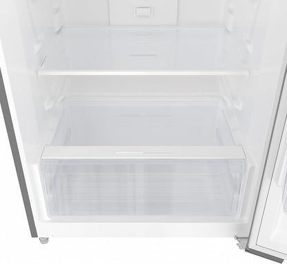 KoolMore 28 Inch 14 Cu Ft Top Freezer Refrigerator, Stainless Steel, Freestanding Full Size Fridge Freezer for Home Kitchen or Garage
