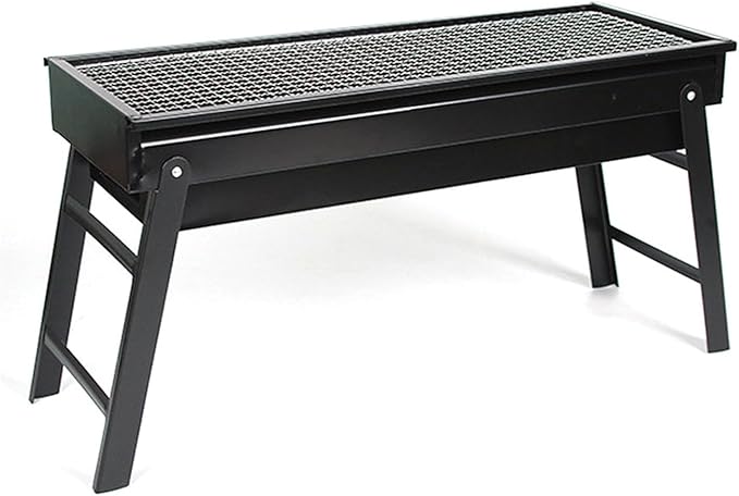 Foldable Charcoal BBQ Grill - Mini Portable Tabletop Barbeque - Great Folding Barbecue for Garden, Party, Festivals, Picnic, Camping, Hiking, Small Fire Pit,43 * 29 * 22cm