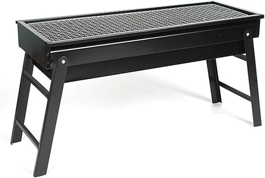 Foldable Charcoal BBQ Grill - Mini Portable Tabletop Barbeque - Great Folding Barbecue for Garden, Party, Festivals, Picnic, Camping, Hiking, Small Fire Pit,43 * 29 * 22cm