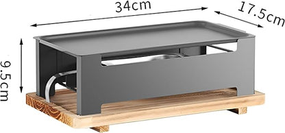 Portable Charcoal Grill with Anti-scalding Base, Camping Campfire Grill Box Non Stick, Foor Outdoor Cooking, Bonfire, Patio, Backyard (black)