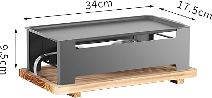 Portable Charcoal Grill with Anti-scalding Base, Camping Campfire Grill Box Non Stick, Foor Outdoor Cooking, Bonfire, Patio, Backyard (gray)