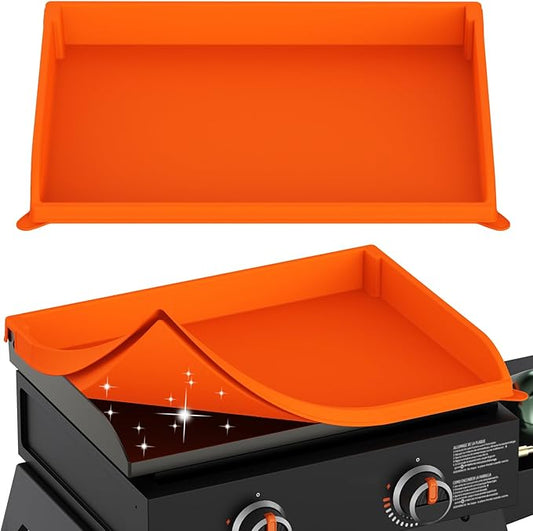 Silicone Griddle Cover for Blackstone - Full Protection Waterproof Griddle Top Cover All Year Round Protective Mat for Black Stone Accessories (22" Orange)