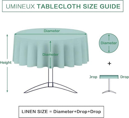 UMINEUX 60" Outdoor Round Tablecloth with Umbrella Hole and Zipper | Spring/Summer Waterproof Round Patio Table Cover for Picnic/BBQ/Garden, Green Flower