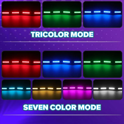 4-in-1 RGB Front Grill Lights Fit for Tacoma Trailhunter TRD Pro 2024 2025 | APP Control, 8 Lighting Modes, with Fuse Adaptor, LED Grille Light Bar, Tacoma Accessories