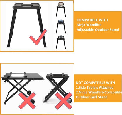 Grill Cover for Ninja Woodfire Outdoor Grill/Pizza Oven with Stand, Fits Ninja Smoker Grill OG701 OG751 Nin-ja Woodfire Pro XL Outdoor Grill OG951, for NinjaOven OO101, 34" W x 26" D x 45" H