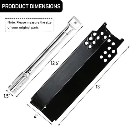 Hisencn Repair Kit Replacement for Charbroil Parts 463773717, 463672717, Grill Burner, Heat Plate Deflector, Crossover Tubes for Char-Broil Classic 280 2-Burner, 360 3-Burner, 405 4-Burner Gas Grills