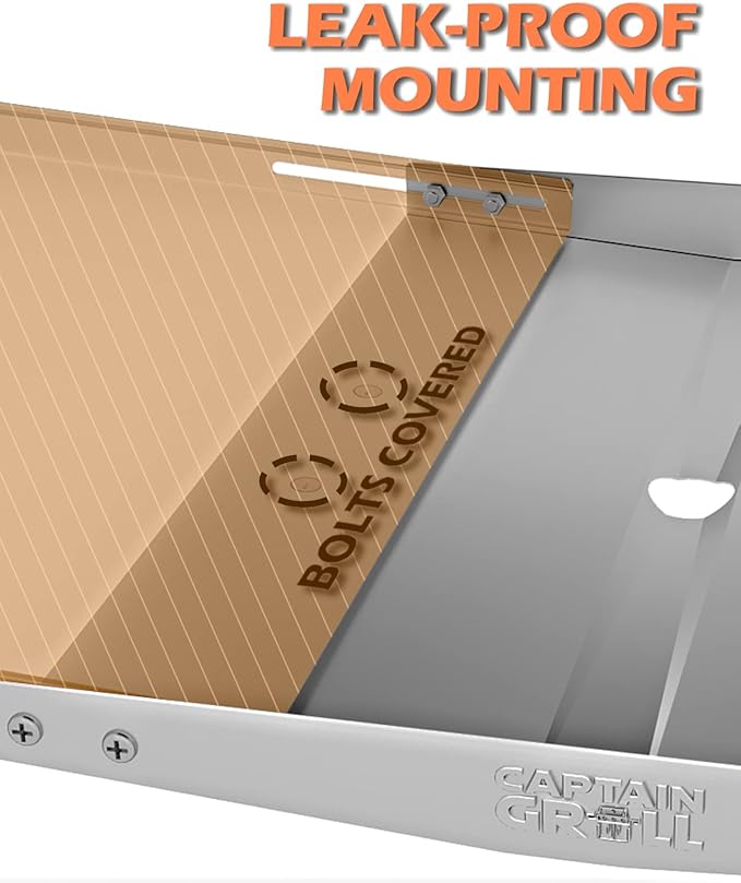 CaptainGrill Grease Tray with Catch Pan - Dyna Glo Grill Replacement Parts, Universal Drip Pan for 4/5 Burner Gas Grill Models from Dyna Glo, Nexgrill, Expert Grill, Kenmore, BHG and More (24"-30")