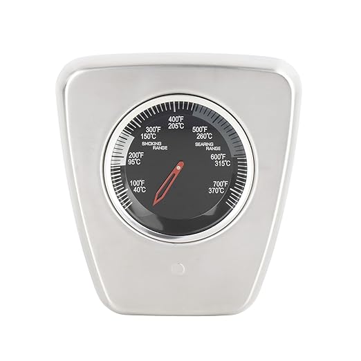 Grill Temperature Gauge for Napoleon LEX485/605/730 Series Grills S91001, BBQ Replacement Parts for Napoleon Built-in BILEX485/605/730 and Mirage 485/605/730 Series, Stainless Steel